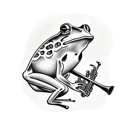 Frog Playing Trumpet