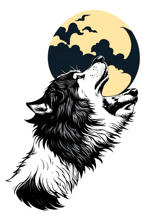 Wolf Howling At The Moon