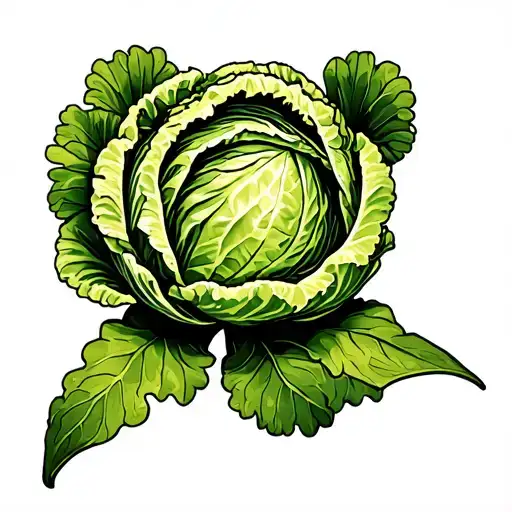 Cabbage And Flower