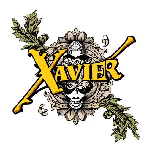 Name Tattoo Design Xavier
