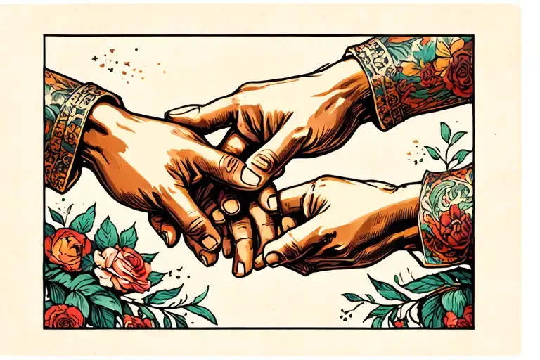 Jojo's Hands Stretch To Each Other As In The Picture Of The Birth Of Adam