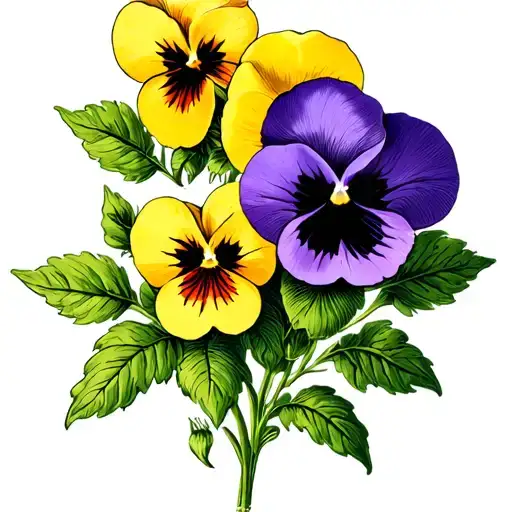 Sweet Pea Pansy Flowers