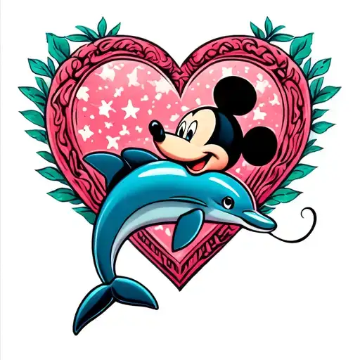 Mickey Mouse Dolphin Blue