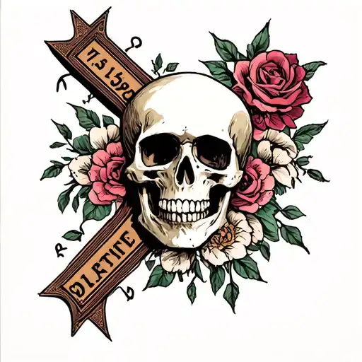 Death Date 7-15-20 With Cross