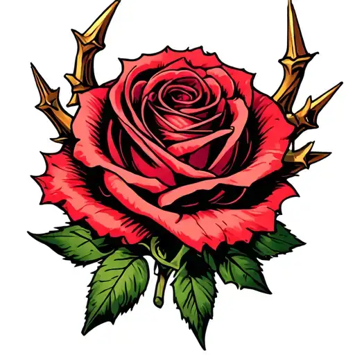 Rose With Thorn Of Crowns