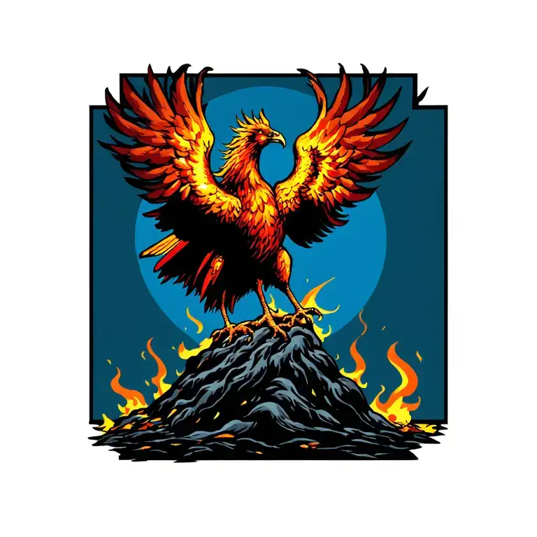 Phoenix Rising From Ashes