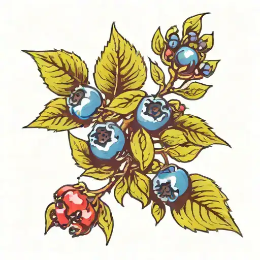 A Sprig Of Blueberries