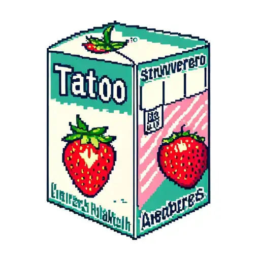 Pixel Strawberry Milk Carton