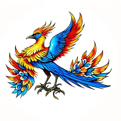 Blue Phoenix Bird