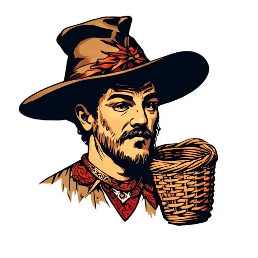 Man With A Basket Face