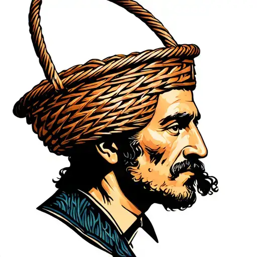 Man With A Basket For A Head