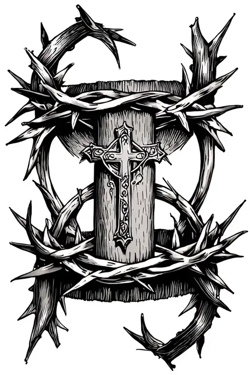 Cross Crown Of Thorns