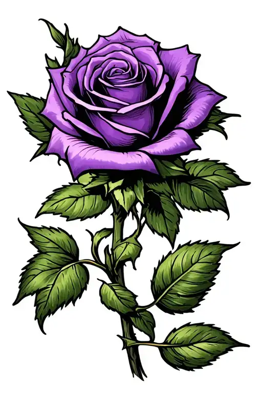 Single Purple Rose