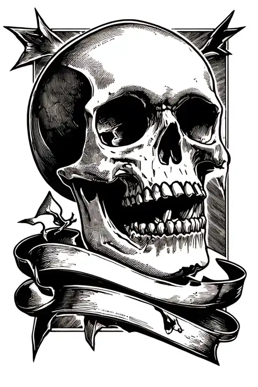 Skull With Broken Jaw Skull 45 Degree Angle View