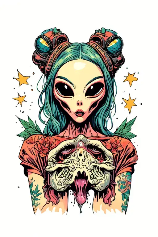 Girl Named Sally Drooling Over Alien