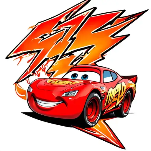 Lightning Mcqueen Red Bolt With 95
