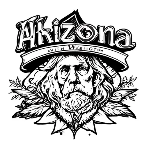 Arizona Combined With Washington Tattoo Design