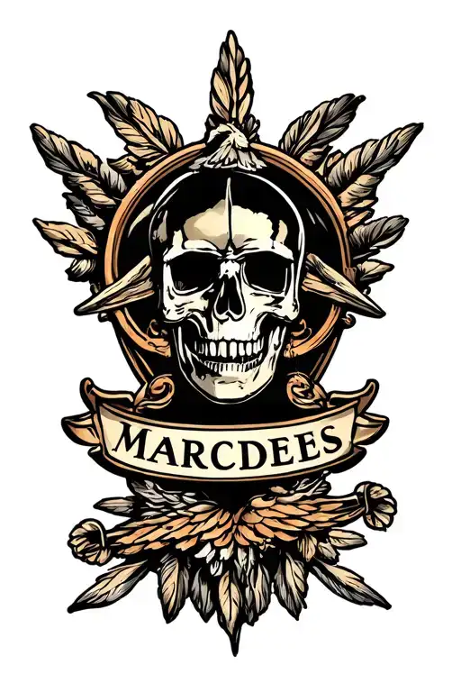 Mercedes Logo Tattoo Design