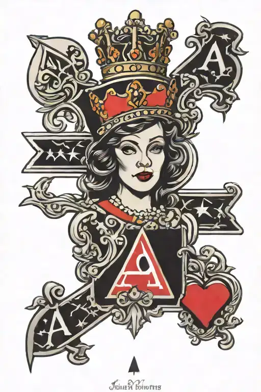 Jack King Ace Queen Letters Only