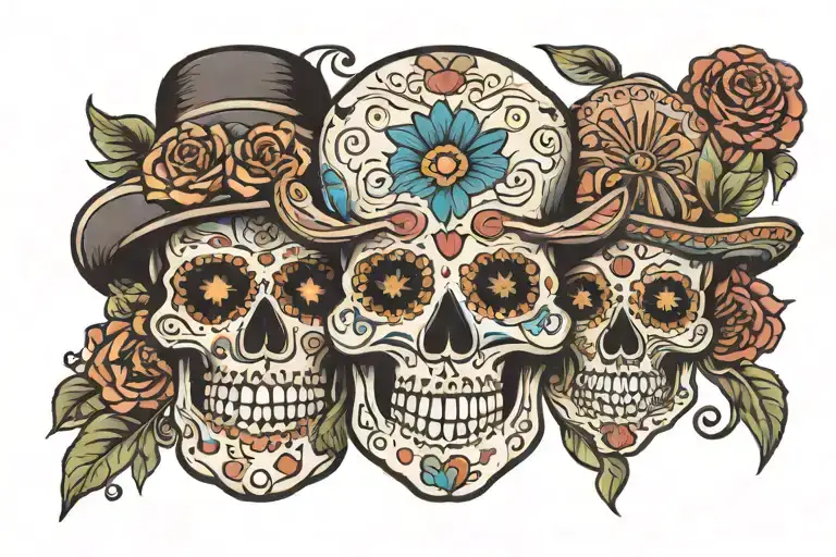 Male Mexican Sugar Skulls