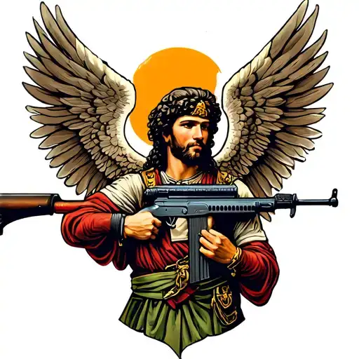 St Michael With M4 Rifle