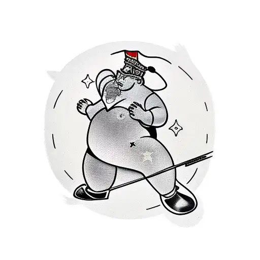 A Plus Size Male That Is Laying Down Across A Broom Stick Flying