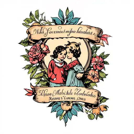 Sleeve Tattoo Featuring Kids Names Incorporated