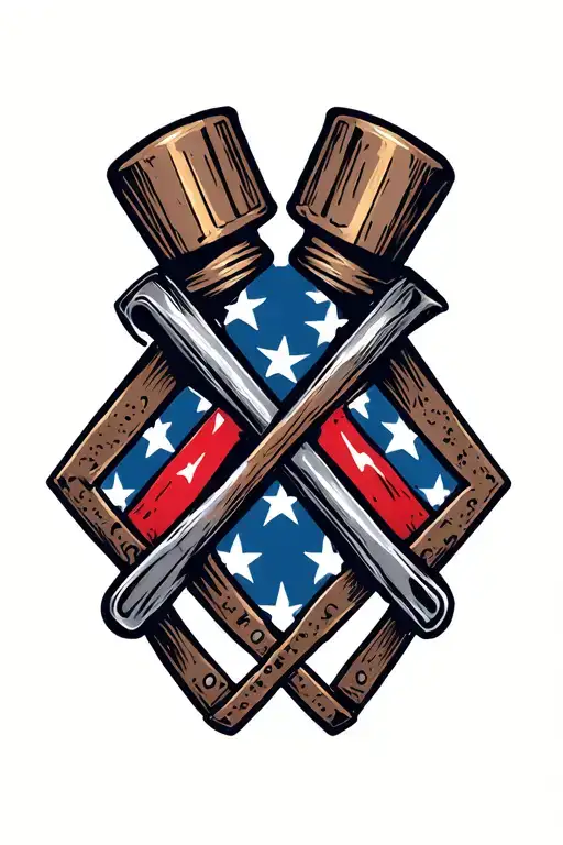 Railroad Spikes Crossed