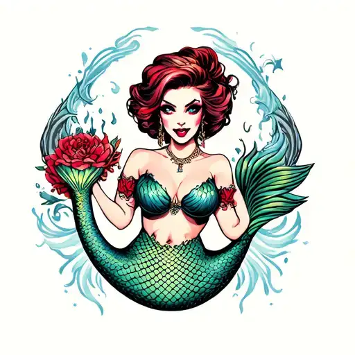 Pinup Mermaid But Evil