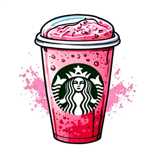 Starbucks Dome Cup With Pink Drink