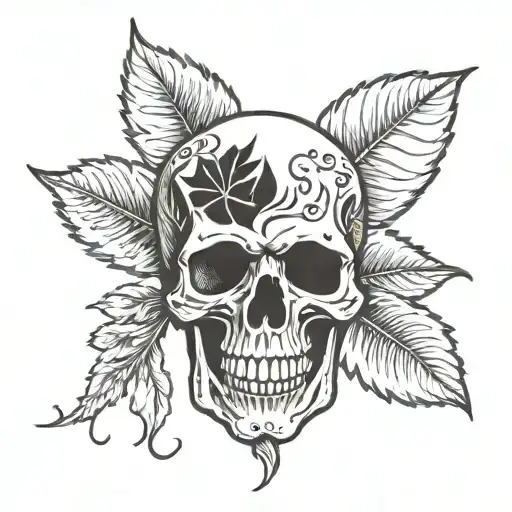 Skull And Leaf