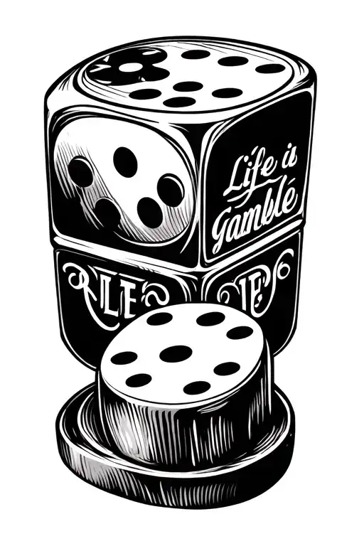 Roll The Dice Symbolizing Life Is A Gamble Roulette