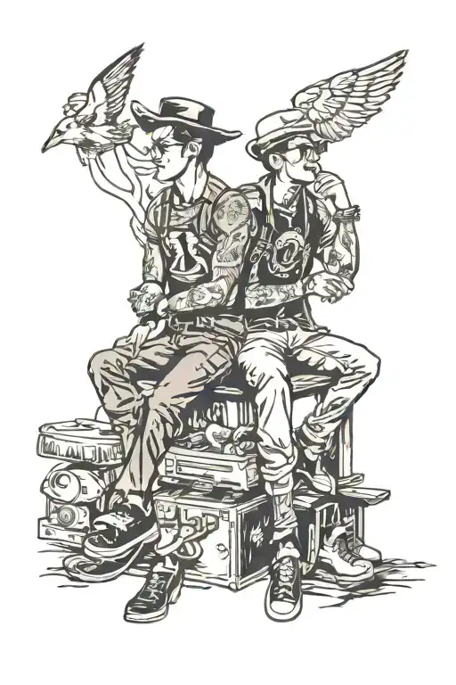 Tattoos For Best Friends Guys Sit In Genitaagin And