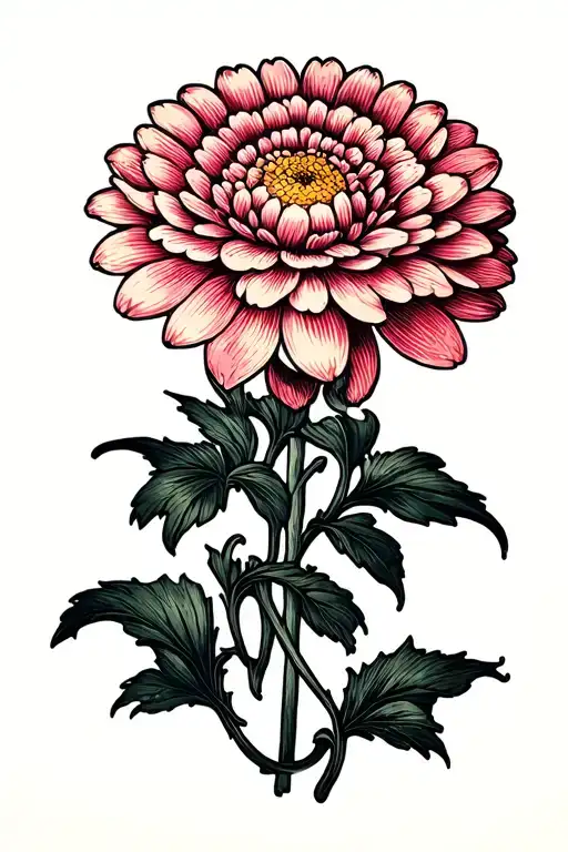Omamori Tattoo Chrysanthemum