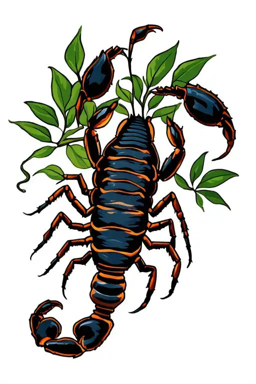 Tree And Scorpion Crawling