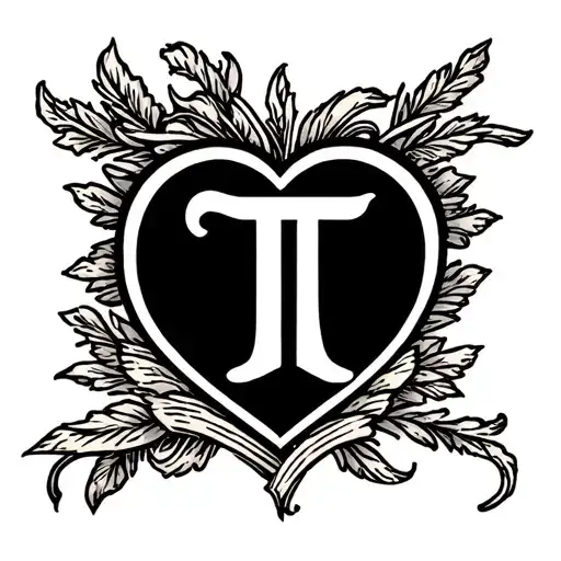 T Initial With Heart
