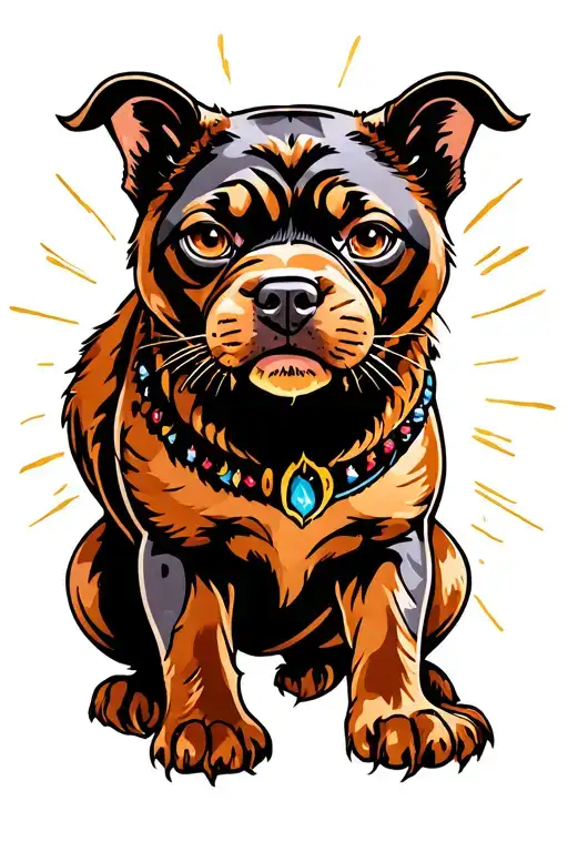 Black Panther But Instead Of A Panther It's A Brown Furry Dog