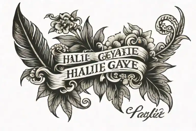 Hallie Gayle Beach With Name Written