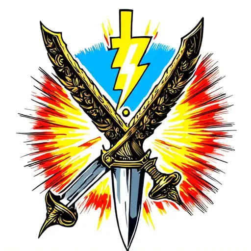 Lighting Bolt And Dagger