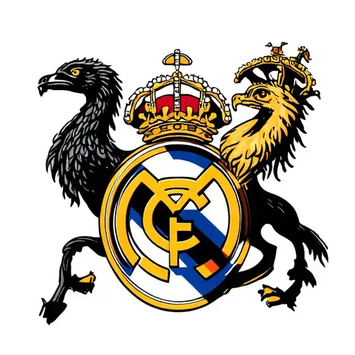 Real Madrid Logo With Vking And Cibeles Godess