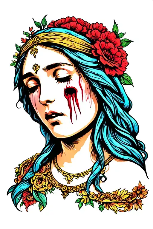 A Crying Virgin