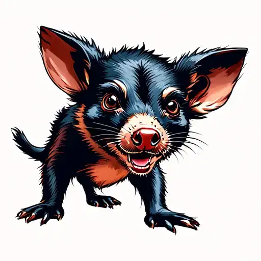 Tasmanian Devil In Marine Dress Blues