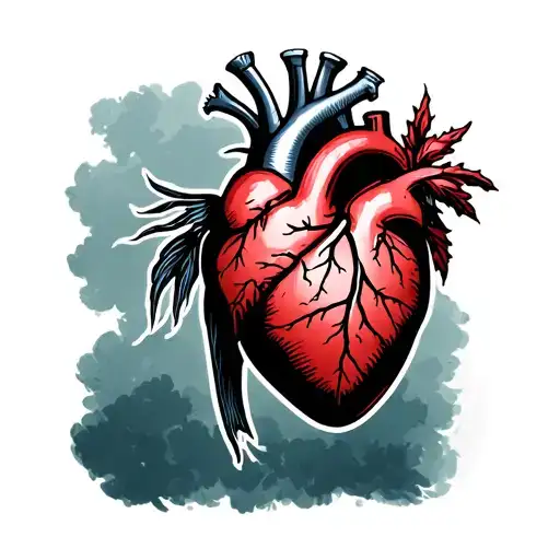 Anatomical Heart With A Rook
