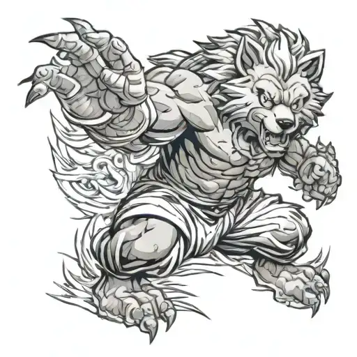 Bear Transformation Ultra Instinct Goku Kamehameha