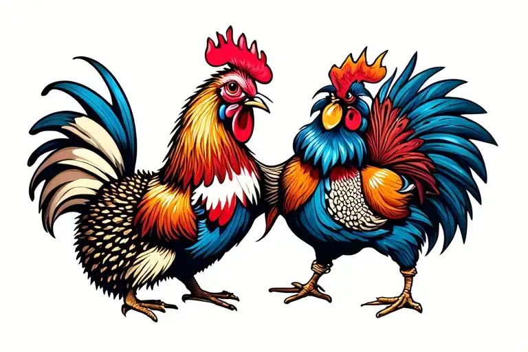 Hedgehog And Rooster Fusion Dance