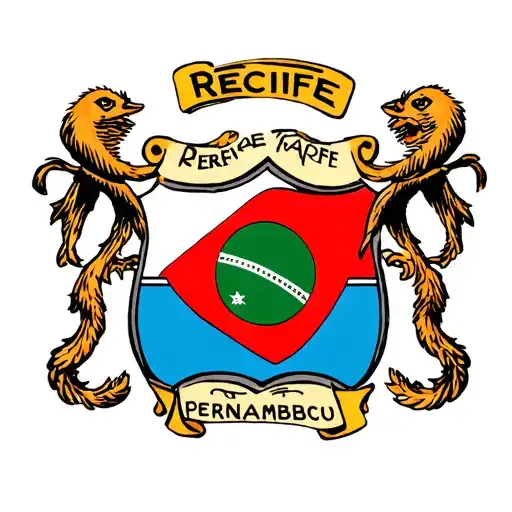 Recife Sport Shield With Pernambuco Flag