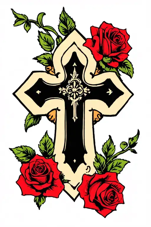 Cross And Roses