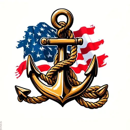 Anchor With Rope Wrapped