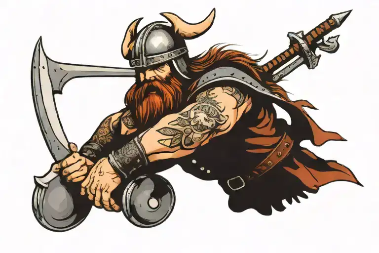 Viking Warrior Holding
