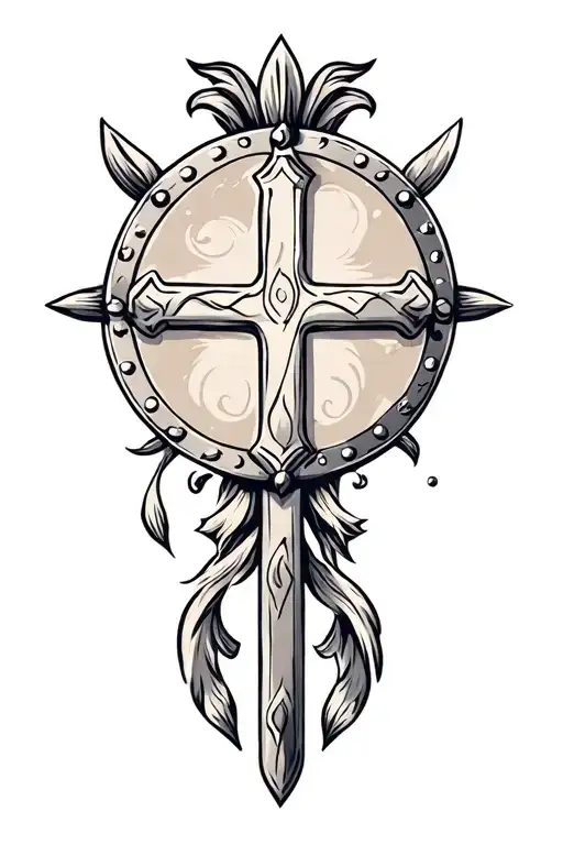 Viking Shield Cross Royalty